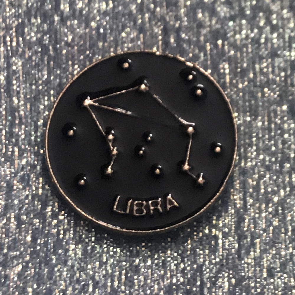 6/$15 Libra Zodiac Constellation Pin